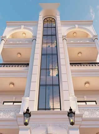 Commercial building facade